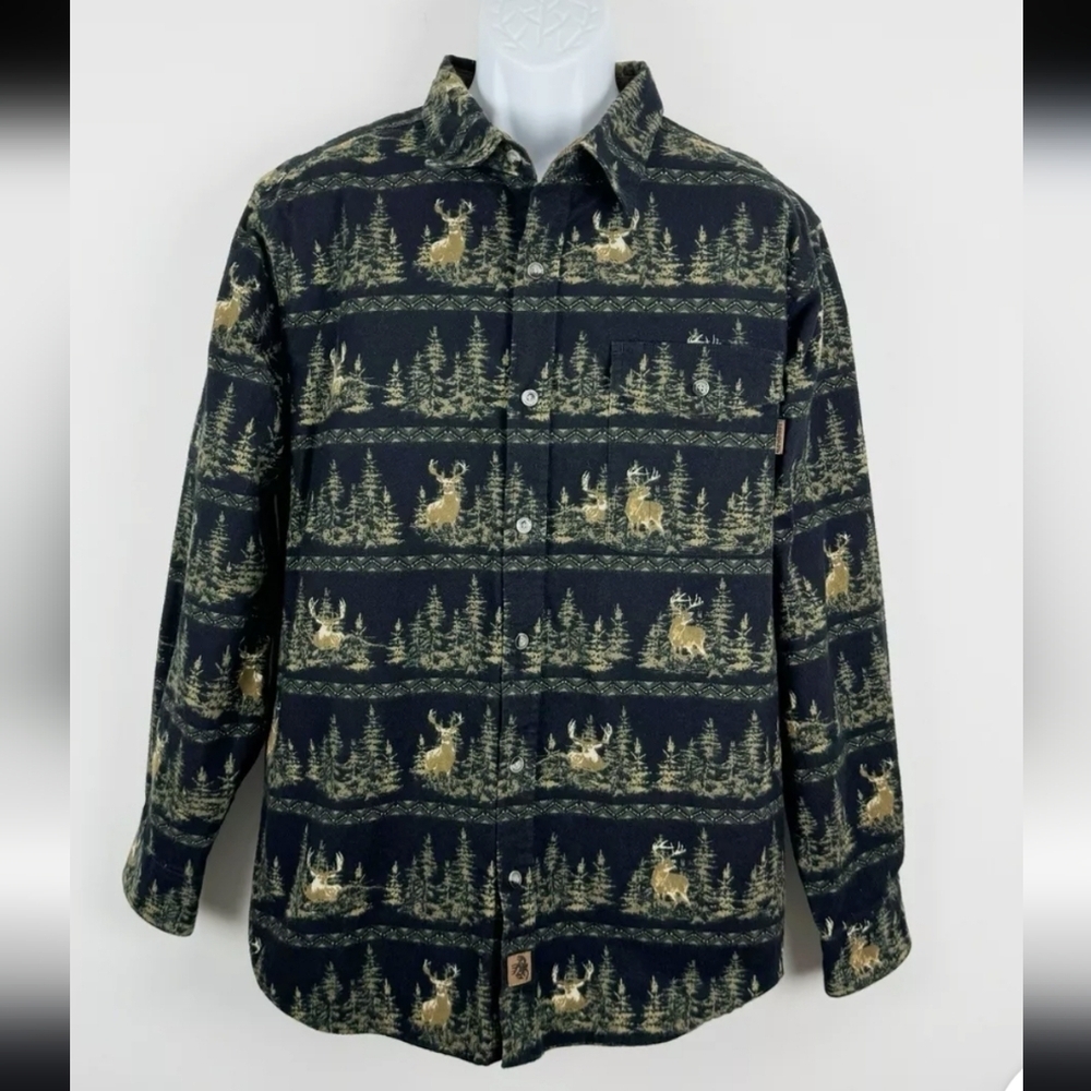 Legendary Whitetails Men's Buck Camp Long Sleeve Button Up Shirt Sz XL
